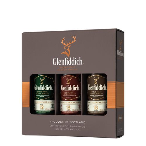 Single Malt Scotch Whisky Miniature, Whisky, Gift Pack - Glenfiddich - Modalova
