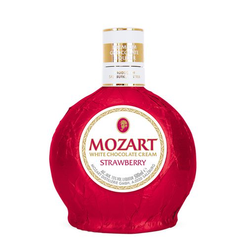 White Chocolate Cream Strawberry Liqueur 500ml - Mozart - Modalova