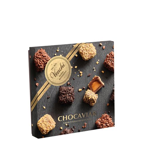 Chocaviar Chocolate Gift Box 130g, Nine-piece Chocolate Gift Box Contains Three Different Chocolates Gradually Building Intensity and Texture - Venchi - Modalova