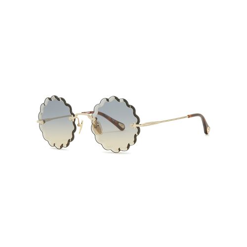 Rosie Scalloped Round-frame Sunglasses, Sunglasses, Lenses - Chloé - Modalova