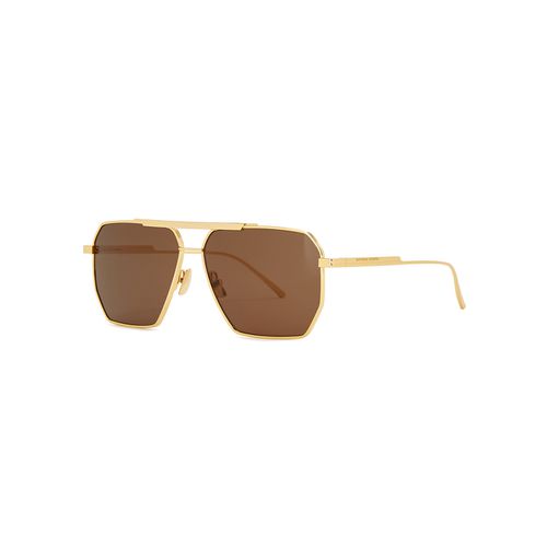 Tone Aviator-style Sunglasses, Sunglasses, Metal - Bottega Veneta - Modalova