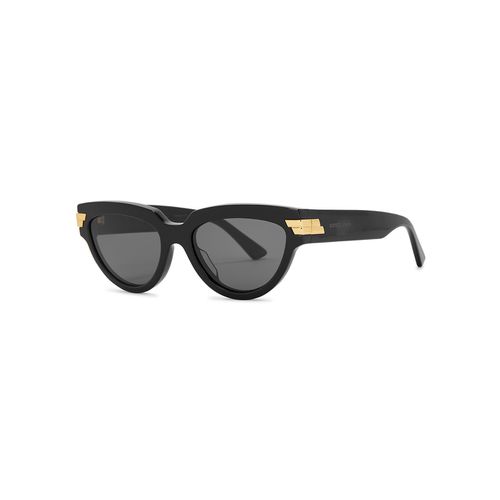 Black Cat-eye Sunglasses, Sunglasses, Black & Grey - Bottega Veneta - Modalova