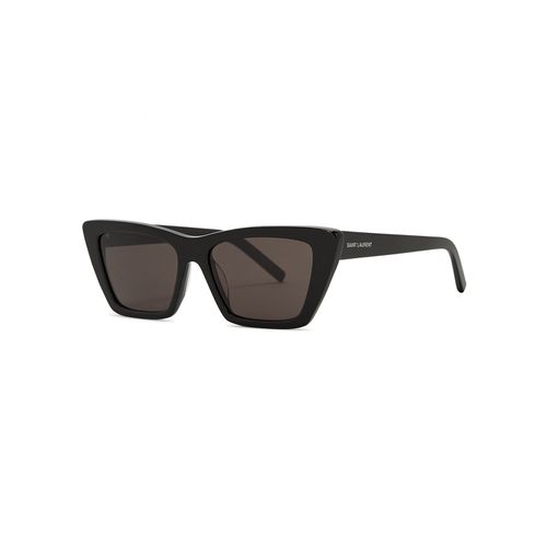 Mica Black Cat-eye Sunglasses, Sunglasses, Black - Saint Laurent - Modalova
