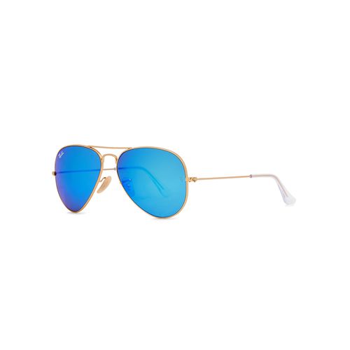 Matte Gold-tone Aviator Sunglasses, Sunglasses, Lenses - Ray-ban - Modalova