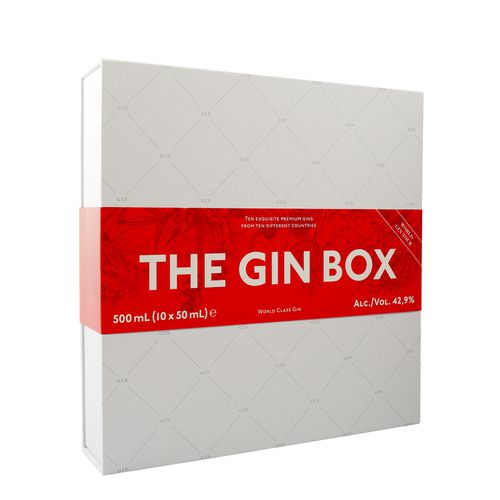 The Gin Box 10 x 50ml - Red Edition - World Gin Tour - Modalova