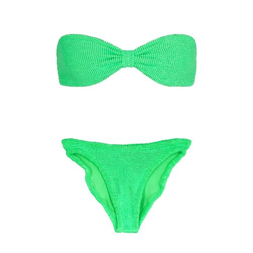 Jean Neon Green Seersucker Bikini - Hunza G - Modalova