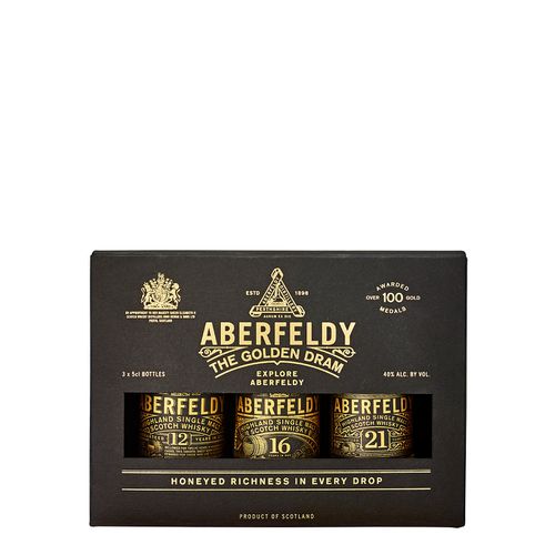 The Golden Dram Scotch Whisky, Whisky, Gift Pack 3 x 50ml - Aberfeldy - Modalova