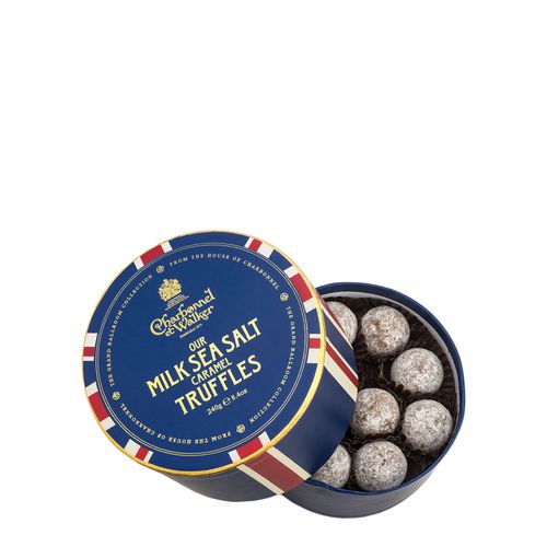 Union Jack Milk Sea Salt Caramel Chocolate Truffles 240g, Milk Sea Salt Caramel Truffles, Icing-sugar-dusted Chocolates - Charbonnel Et Walker - Modalova