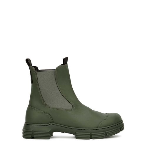 Army Green Rubberised Chelsea Boots - Ganni - Modalova