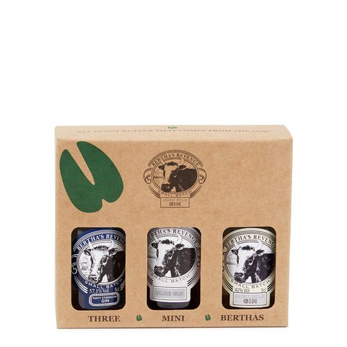 Irish Small Batch Gin Miniatures Gift Box 3 x 50ml - Bertha's Revenge - Modalova
