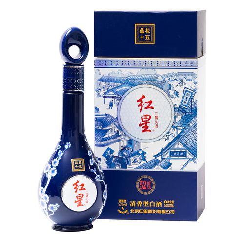 Blue White Porcelain 15 Year Old Baijiu 500ml - Hongxing - Modalova