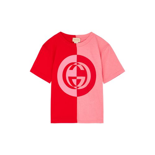 Kids Pink and Logo Cotton T-shirt (4-12 Years) - 4 Years - Gucci - Modalova