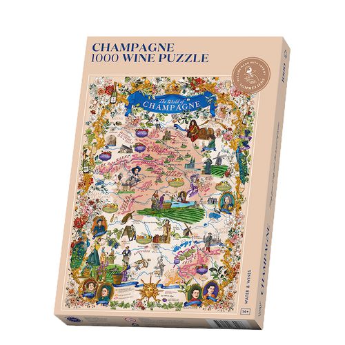 Water & Wines - Water & Wines Champagne Wine Map Jigsaw Puzzle - Wine Puzzle Sparkling Wine - Water&Wines - Modalova