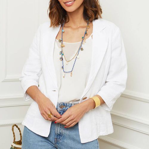 White Linen Jacket - LE MONDE DU LIN - Modalova