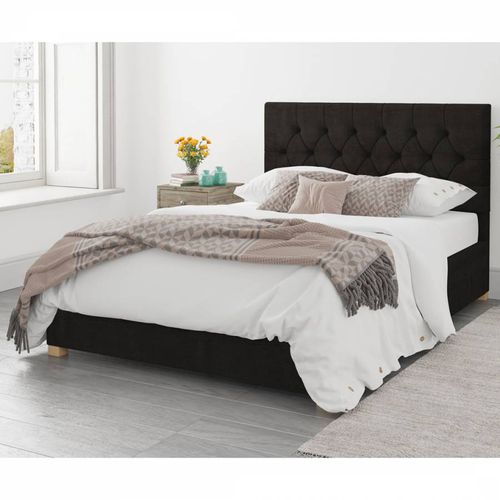 Olivier Charcoal Double Kimiyo Linen Ottoman Bed - Aspire Furniture - Modalova