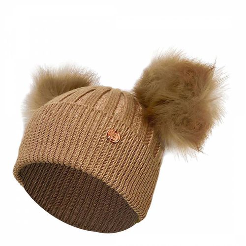 Kids Camel Luxe Cashmere Blend Beanie - Look Like Cool - Modalova