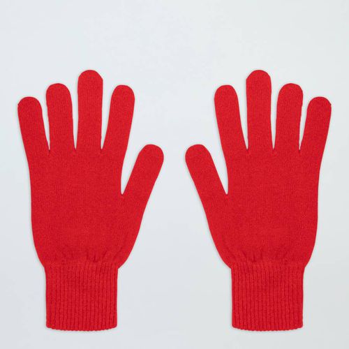Red Classic Cashmere Gloves - Laycuna London - Modalova