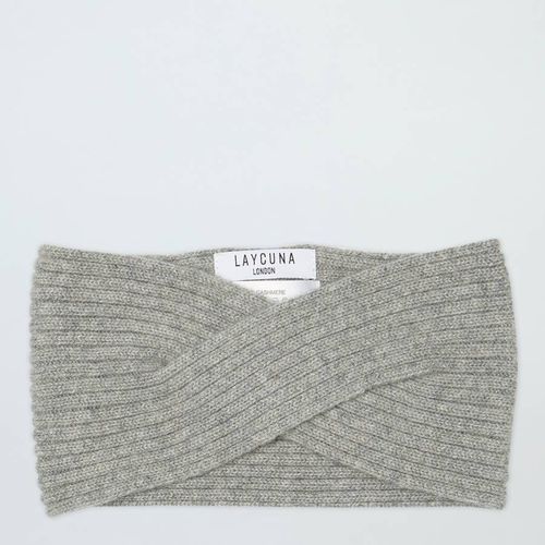 Grey Twist Cashmere Headband - Laycuna London - Modalova