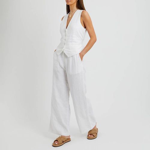 White Linen Pleated Trouser - N°· Eleven - Modalova