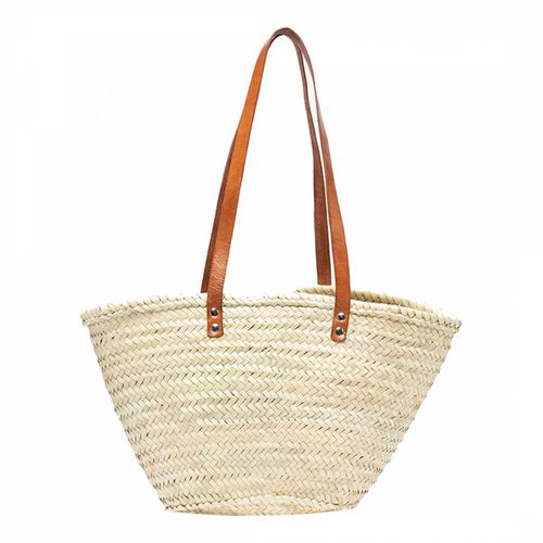 Natural / Tan Straw Basket Shoulder Tote Bag - NÂ°Â· Eleven - Modalova