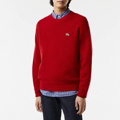 Red Embroidered Logo Wool Jumper - Lacoste - Modalova
