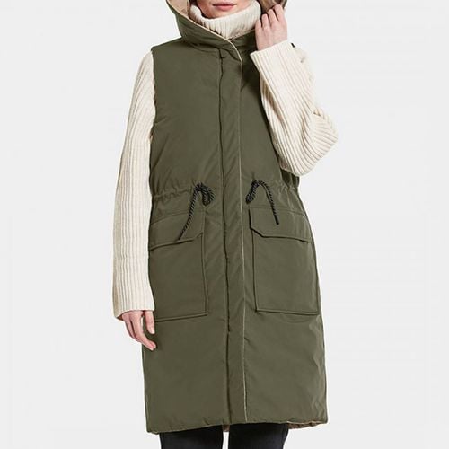 Khaki/ Aviva Reversible Longline Vest - Didriksons - Modalova