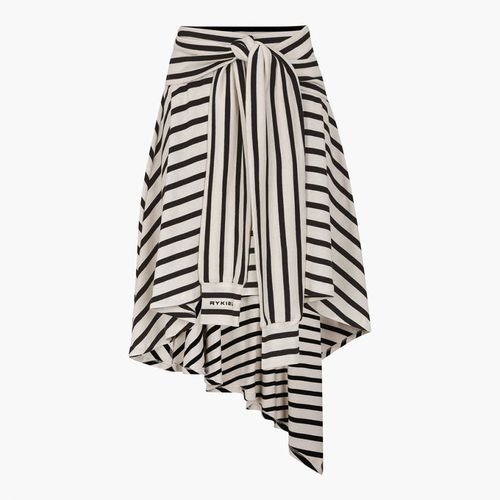 Ecru Striped Cotton Skirt - Sonia Rykiel - Modalova