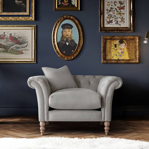SAVE £1120 - The Mayfair Arm Chair Velvet Chalk - The Great Sofa Company - Modalova