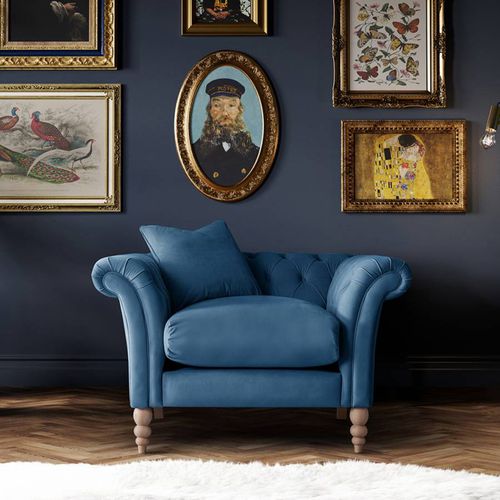 SAVE £1124 - The Mayfair Arm Chair Velvet Sky - The Great Sofa Company - Modalova
