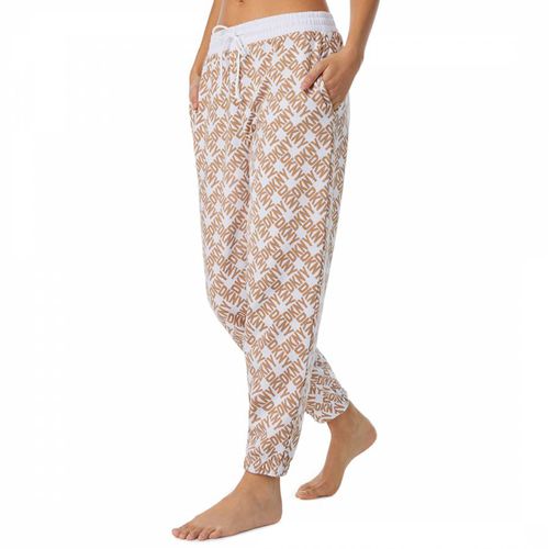 Beige Logo Printed Pajama Pants - DKNY - Modalova