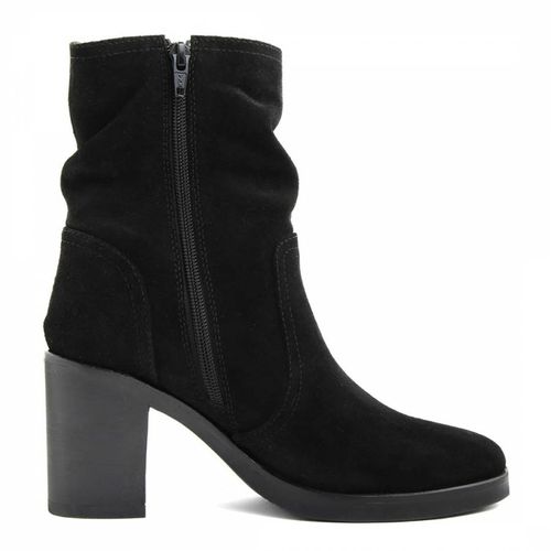 Black Suede Heeled Ankle Boots - LAB78 - Modalova