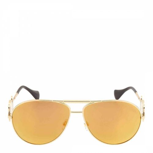 Men's Gold Versace Sunglasses 65mm - Versace - Modalova
