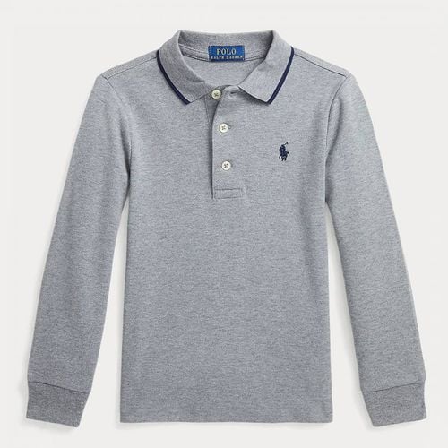 Younger Boy's Contrast Trim Cotton Polo Shirt - Polo Ralph Lauren - Modalova