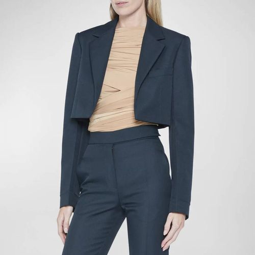 Dark Green Cropped Tailored Jacket - Victoria Beckham - Modalova