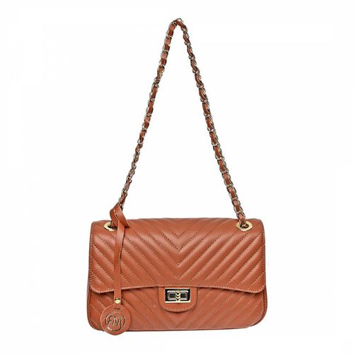 Brown Italian Leather Shoulder Bag - Roberta M - Modalova