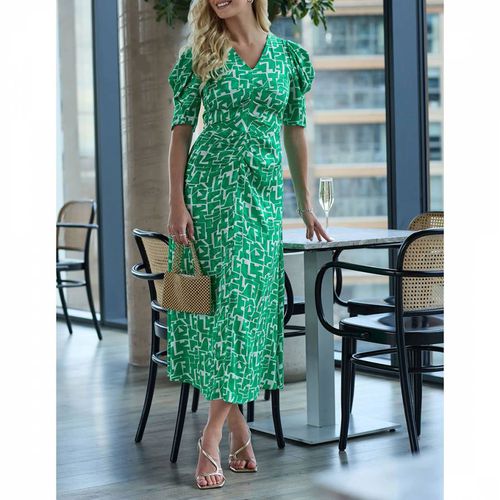 Green A-Line Jacquard Print Dress - Closet - Modalova