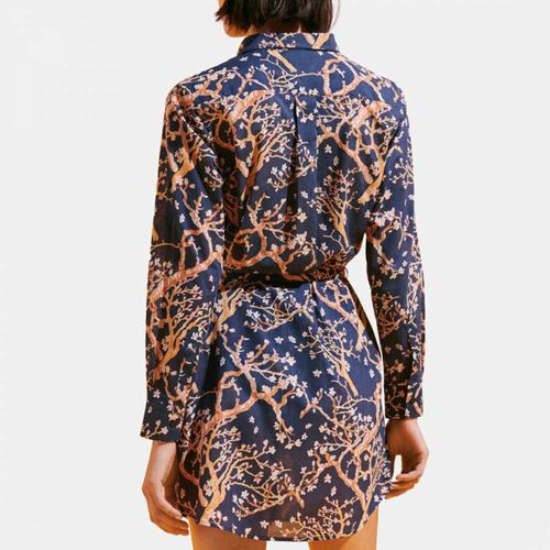 Navy Printed Shirt Dress - Vilebrequin - Modalova