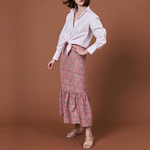 Coral Paisley Liberty Silk Tie Skirt - REALLY WILD - Modalova