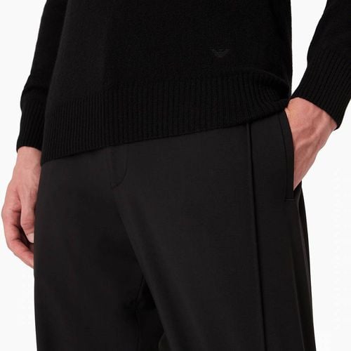 Black Straight Cashmere Trousers - Emporio Armani - Modalova