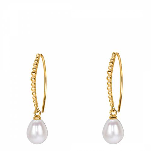 Timeless White Pearl Dotty Drop Earrings - Dower & Hall - Modalova