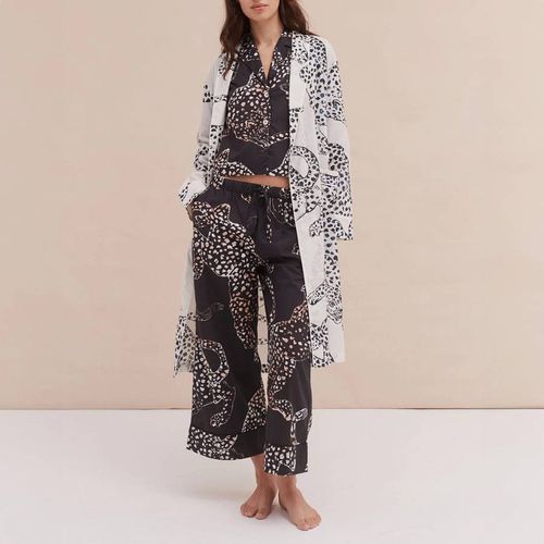 Women's Robe The Jag Print Cream - Desmond & Dempsey - Modalova