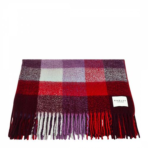 Fluffy Check Poinsettia Blanket Scarf - Radley - Modalova