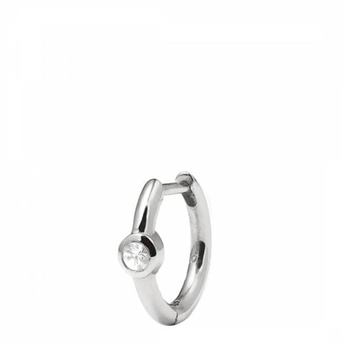 Single White Topaz Single Huggie - Otiumberg - Modalova