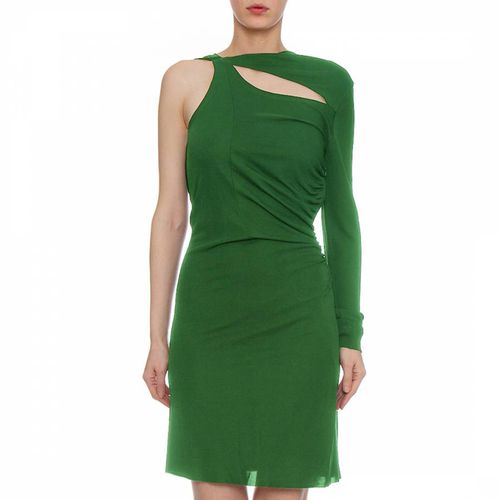 Green Asymmetric Slash Mini Dress - Victoria Beckham - Modalova