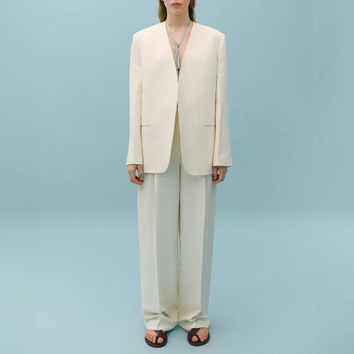 White Buttonless Blazer - Mango X Victoria Beckham - Modalova