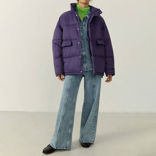 Unisex Purple Large Puffa Coat - American Vintage - Modalova