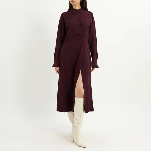 Plum Wrap Front Dress - Victoria Beckham - Modalova