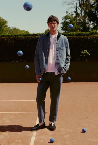 Veste en denim col velours - MONOPRIX - Modalova