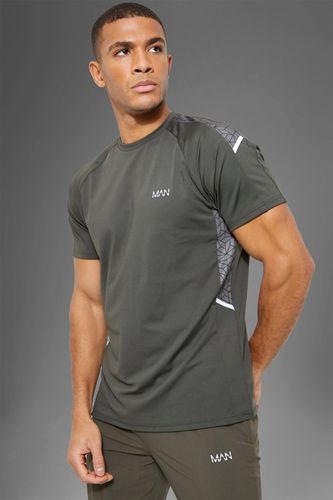 Man Active Gym Panel Detail T-Shirt - - M - boohooMAN - Modalova