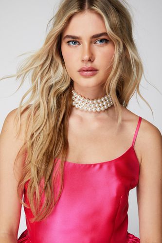 Womens 3 Layer Pearl Necklace - - One Size - Nasty Gal - Modalova